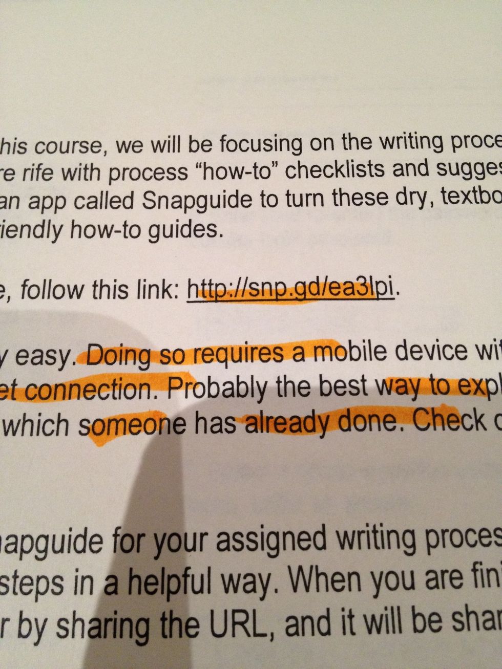Underline or highlight the main idea or thesis