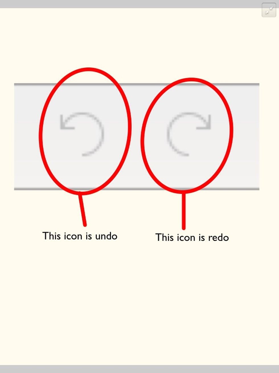 Undo and redo writing or drawing that you didn't want to delete.