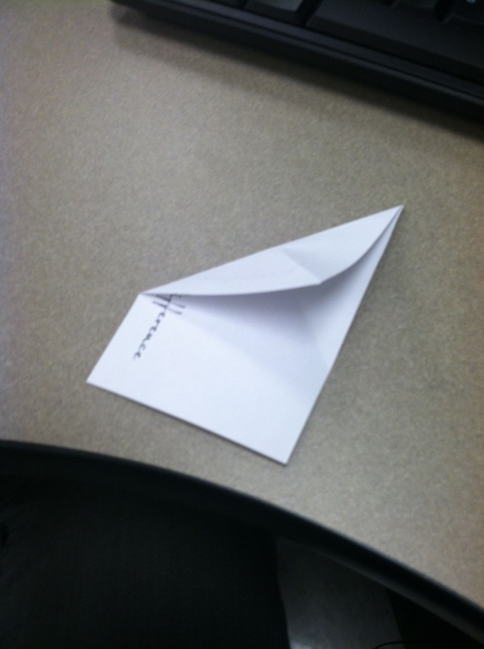 Unfold and do the same on the other side.