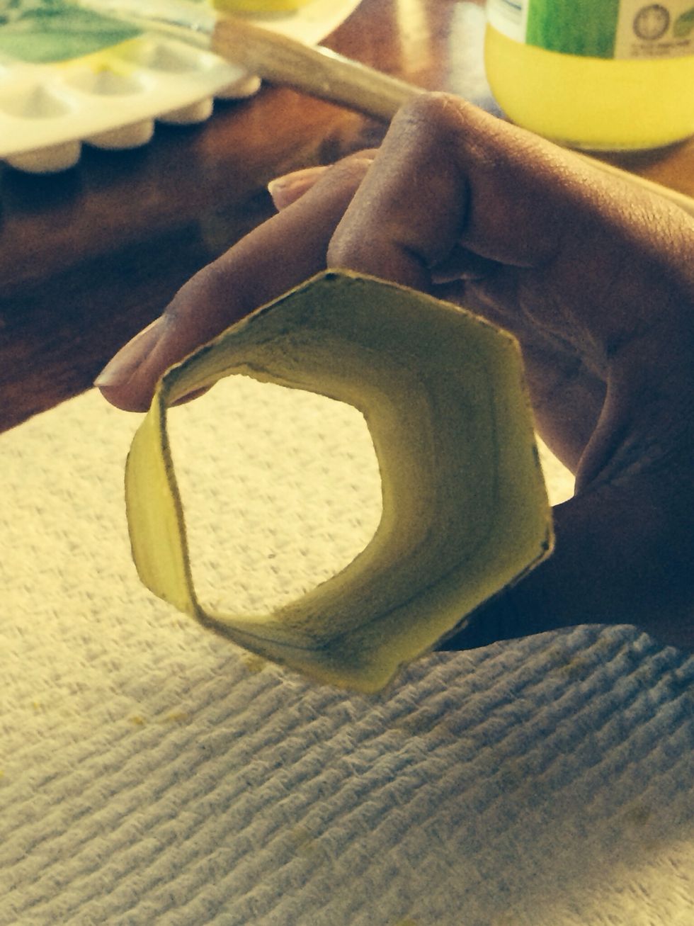 Unfold and now you have a hexagonal prism