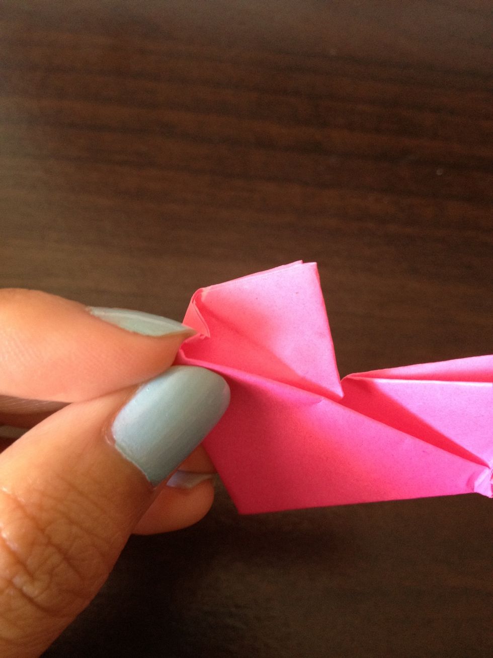 Unfold and push it inside