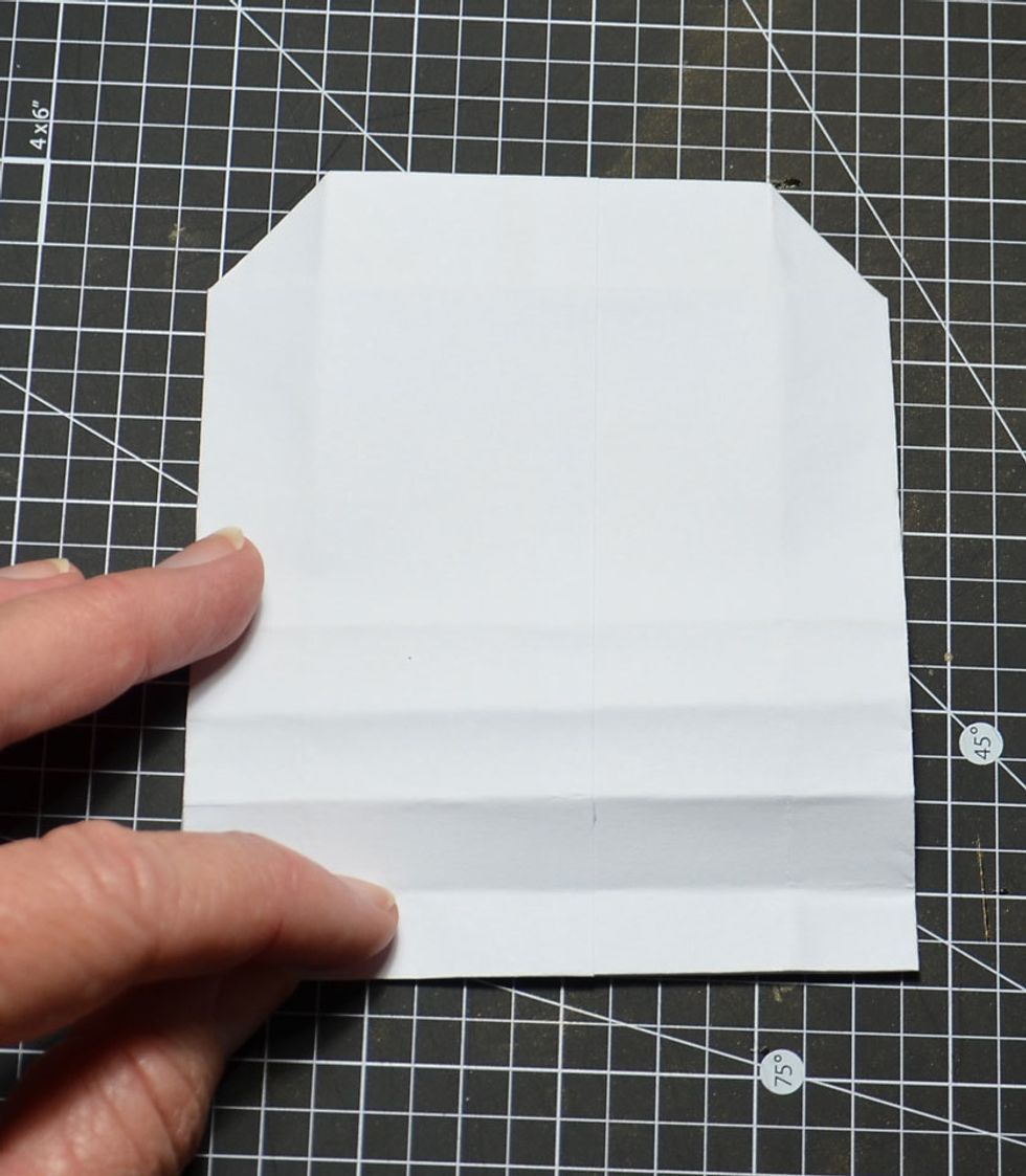 Unfold and turn over. It should look like this.