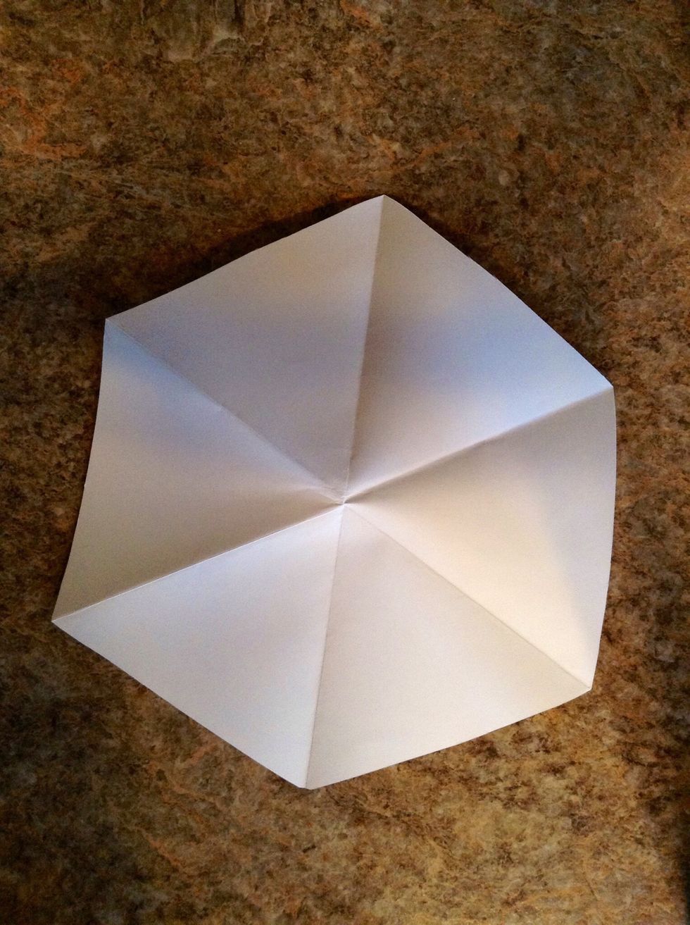 Unfold it; if it looks like a hexagon, you're doing it right.