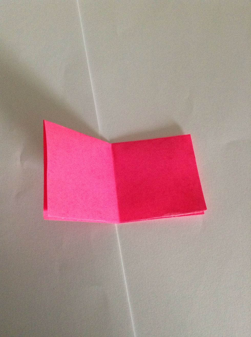 Unfold it, you should now have a crease down the middle