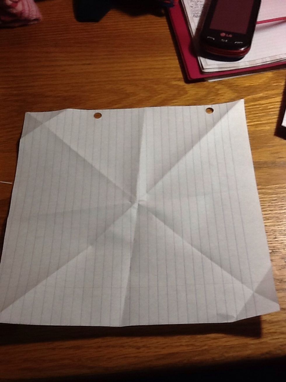 Unfold so you have a nice, even square.