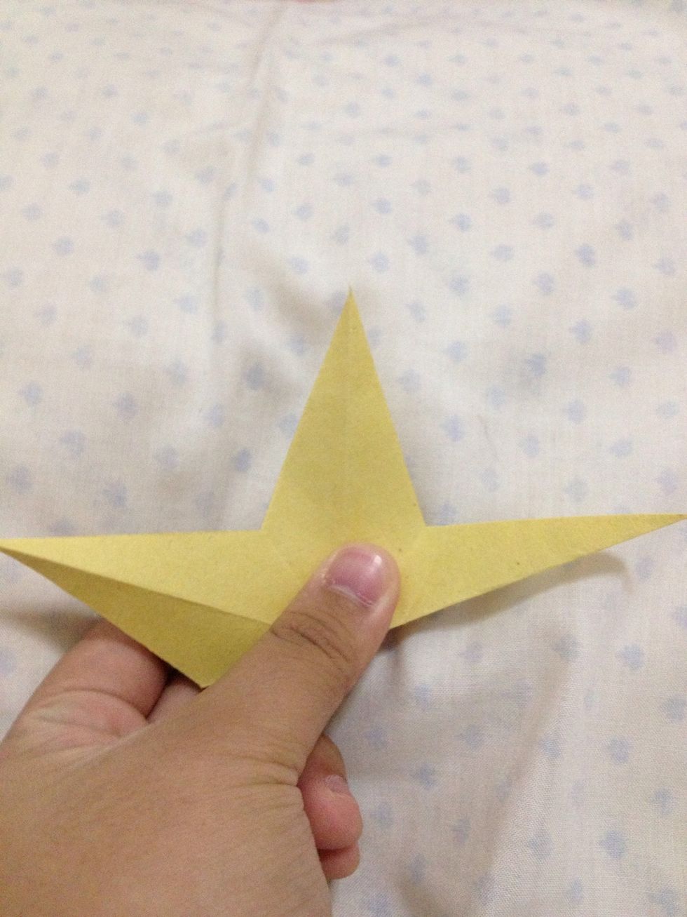Unfold the folds you made.