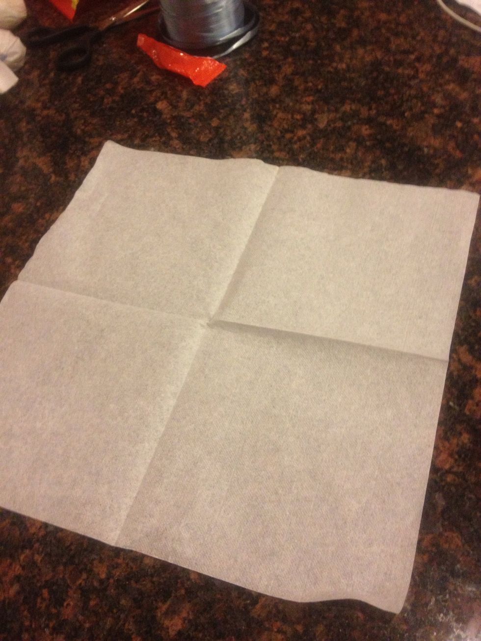 Unfold the napkin/tissue