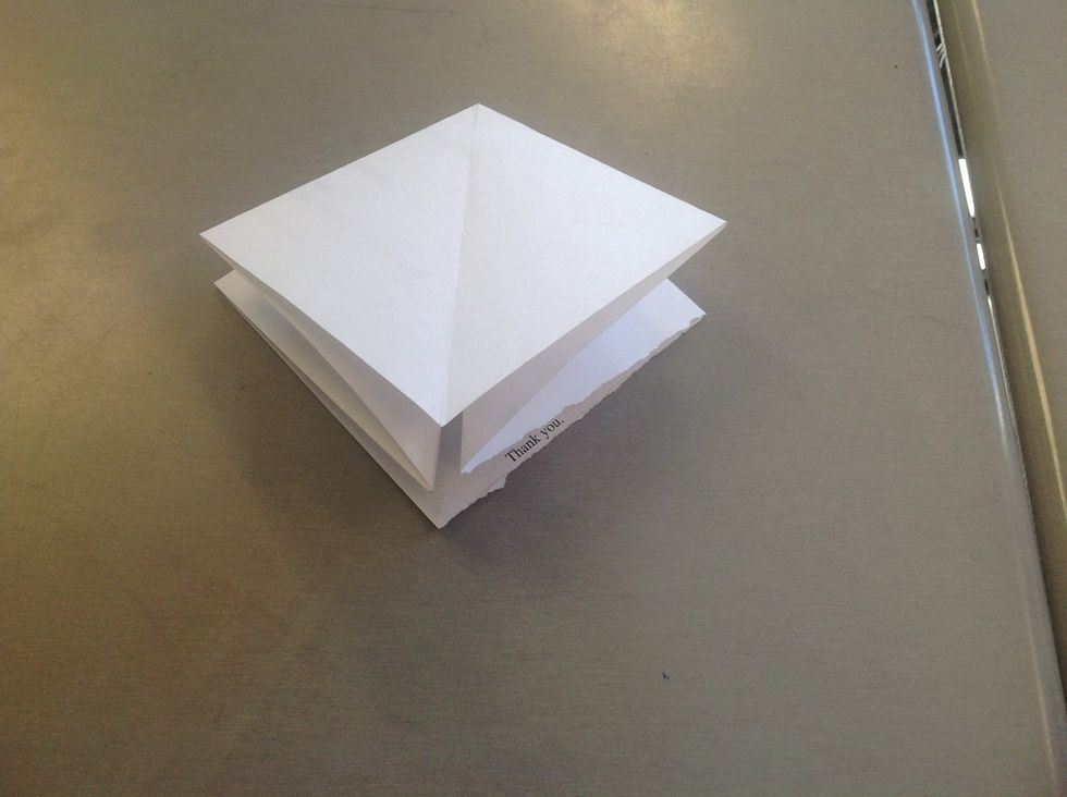 Unfold the square and create the diamond in the photo