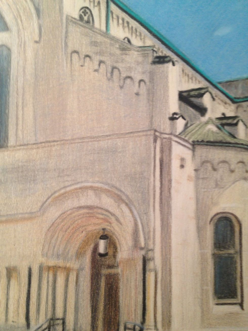 Unless you have to try not to use black use browns and purples to get colors darker, look at all the colors in the first arch