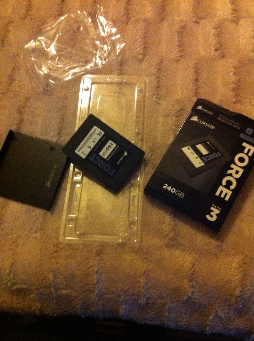 Unpack your new 240gb ssd