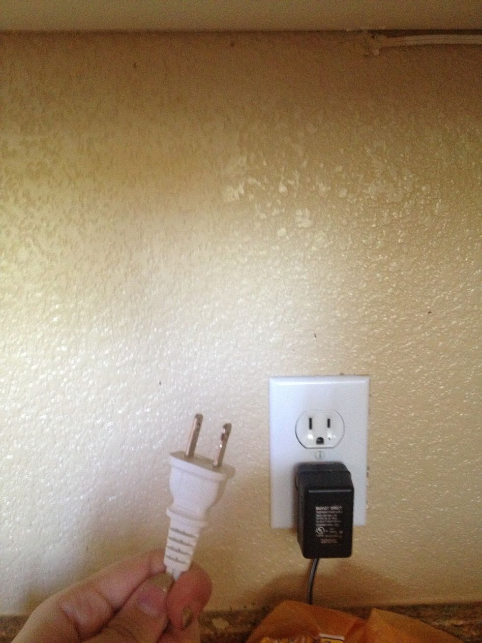unplug so it stops heating