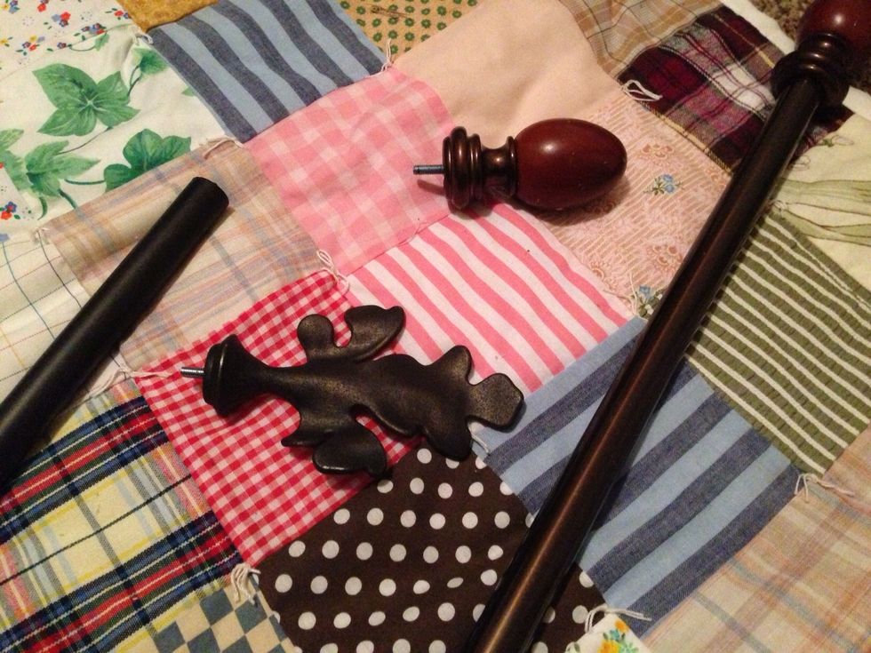 Unscrew one knob at each end and switch them. I got lucky here bc the colors are close enough to blend in. Also, if screw is glued in, try the other end. I had this problem.