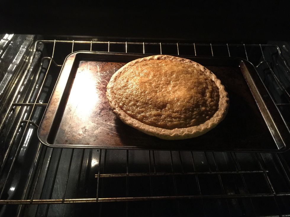 Until center is golden brown bubbly and firm when lightly touched