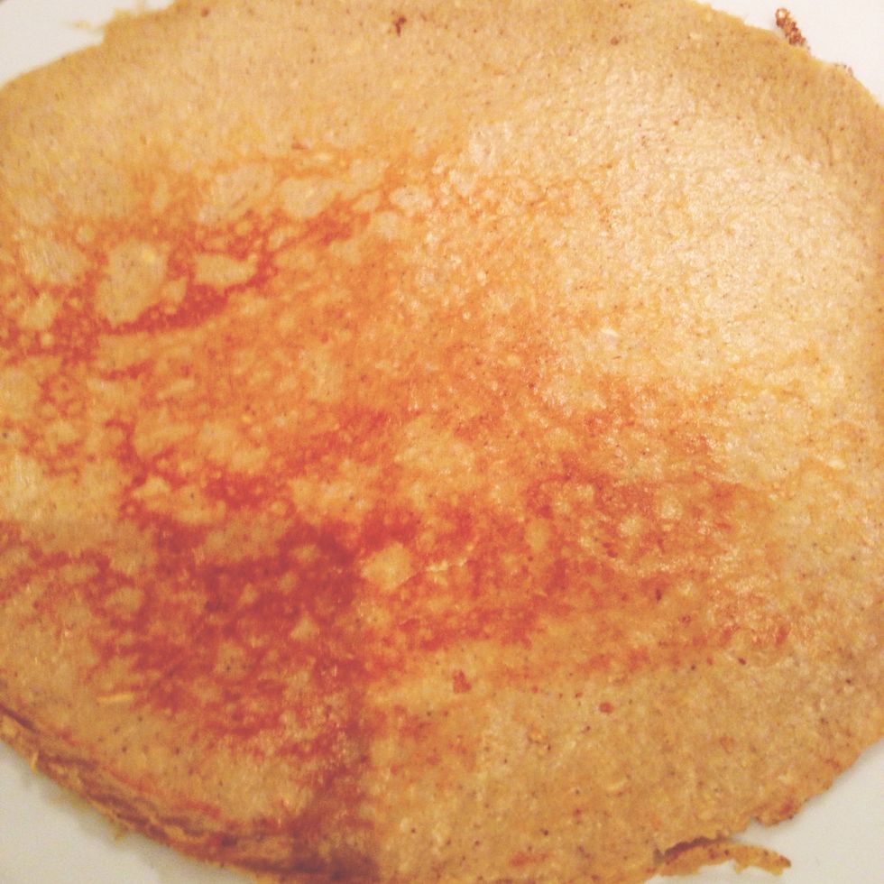 Until golden like this (repeat, makes 2-3 pancakes depending on the size of the pan)