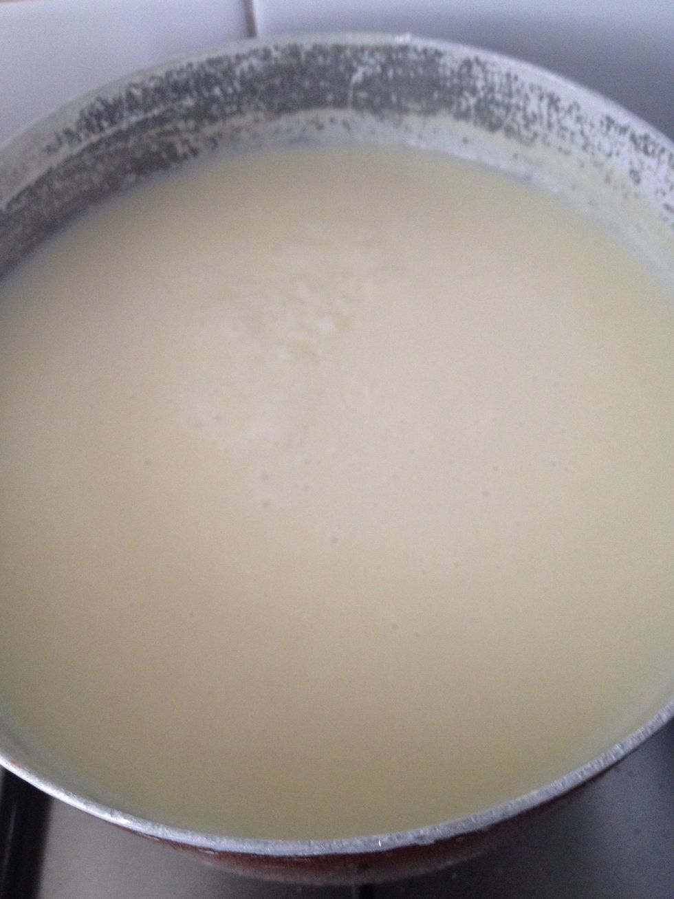 Until it bubbles and is thick now that's your white sauce I add cheese to make cheese sauce