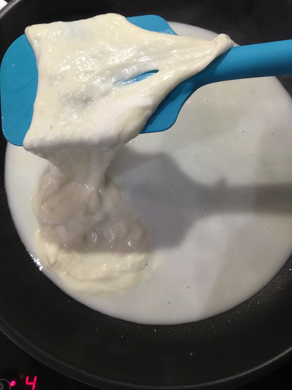 Until it melts and become stretchy