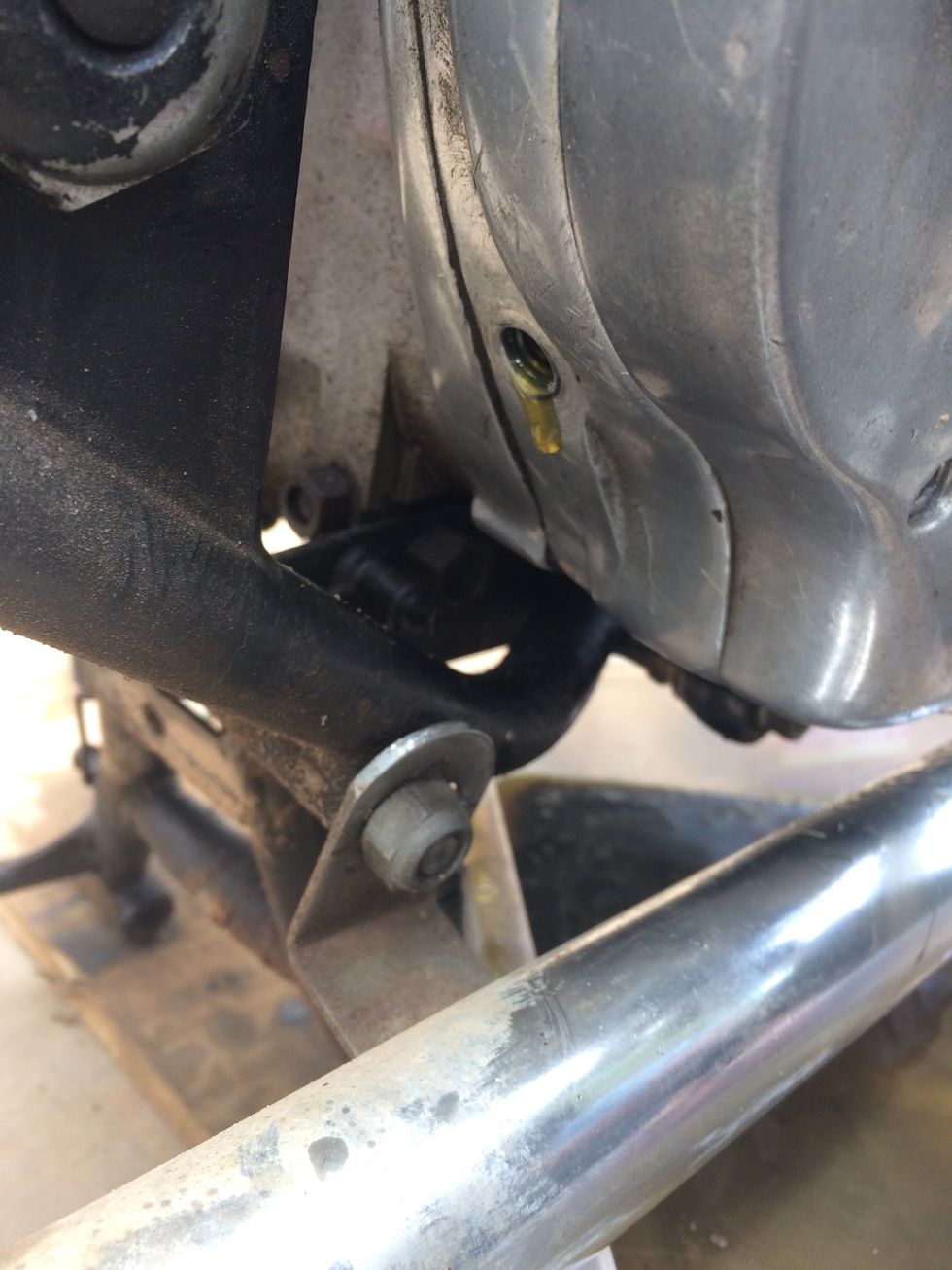 Until it starts dripping from the level indicator hole