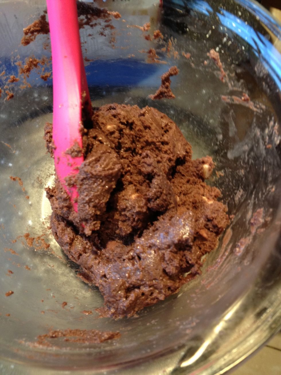 Until it starts to look like dough