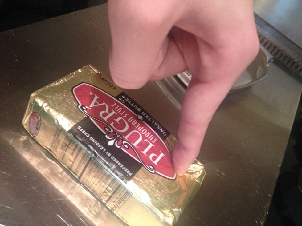 Until its very soft. Ps this is plugra, a european style cultured butter. Its the best butter ever. Got it at whole food.