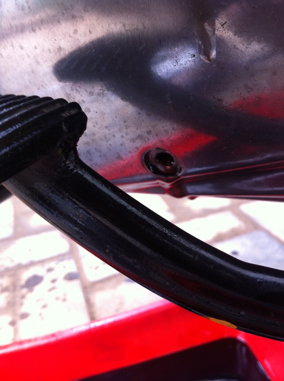 Until oil drips out of the drain plug at the bottom