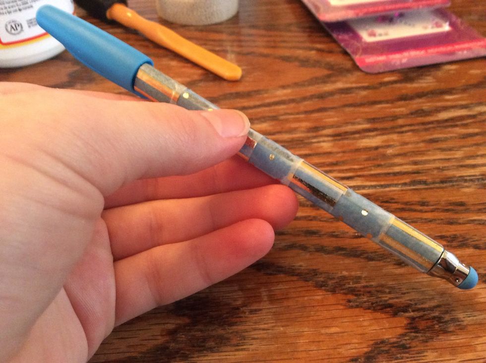 Until the whole pen is covered