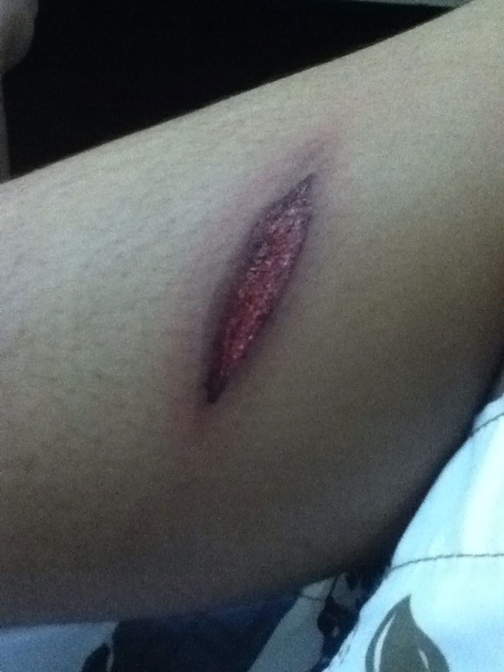 Until this will happen, put dark blue acrilic paint on its sides.