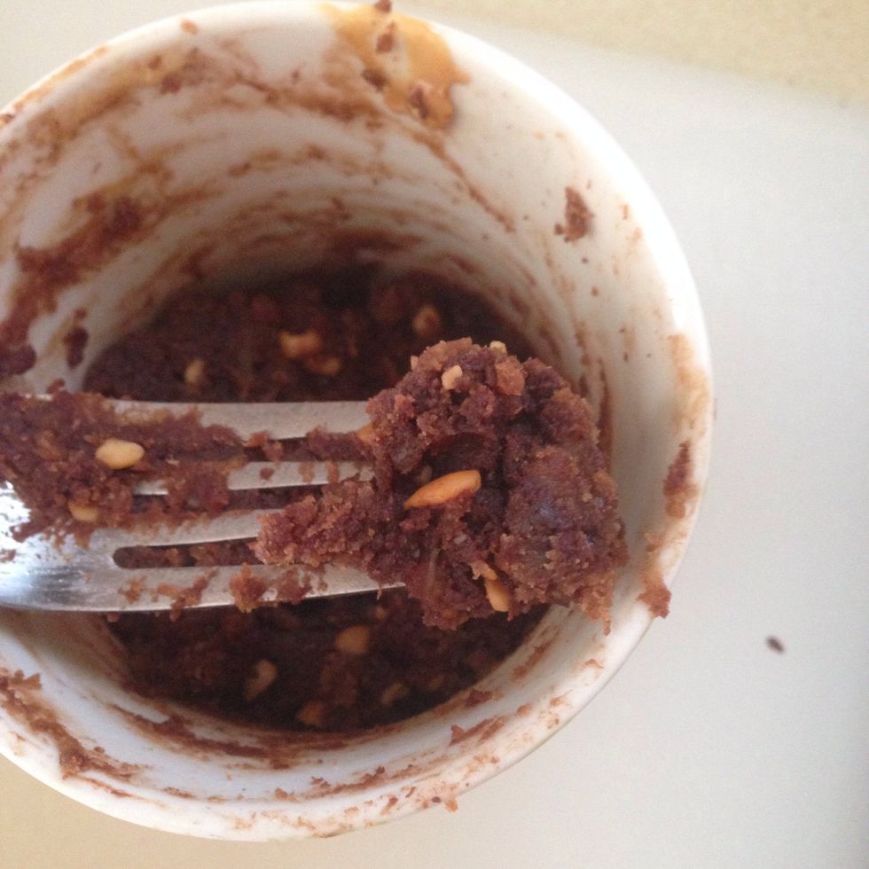 Until you get this crumbly brownie.