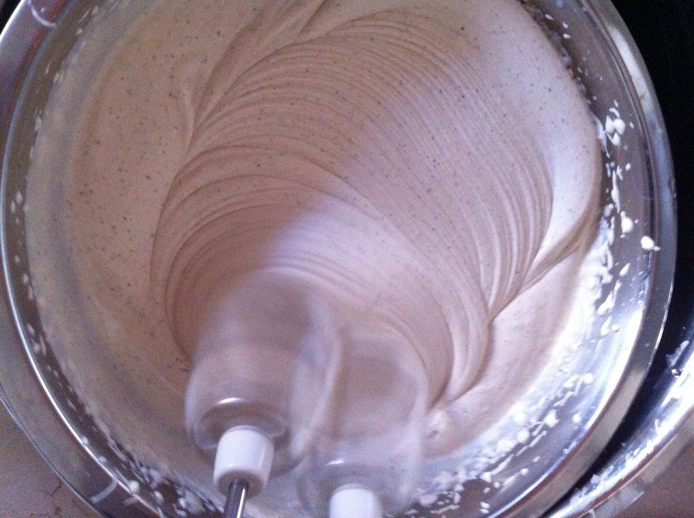 Until you see those lines and the mixture creates soft peak