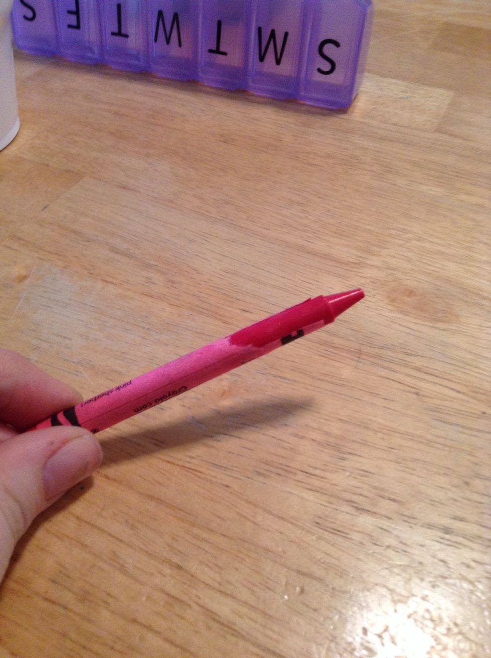 Unwrap crayon all the way