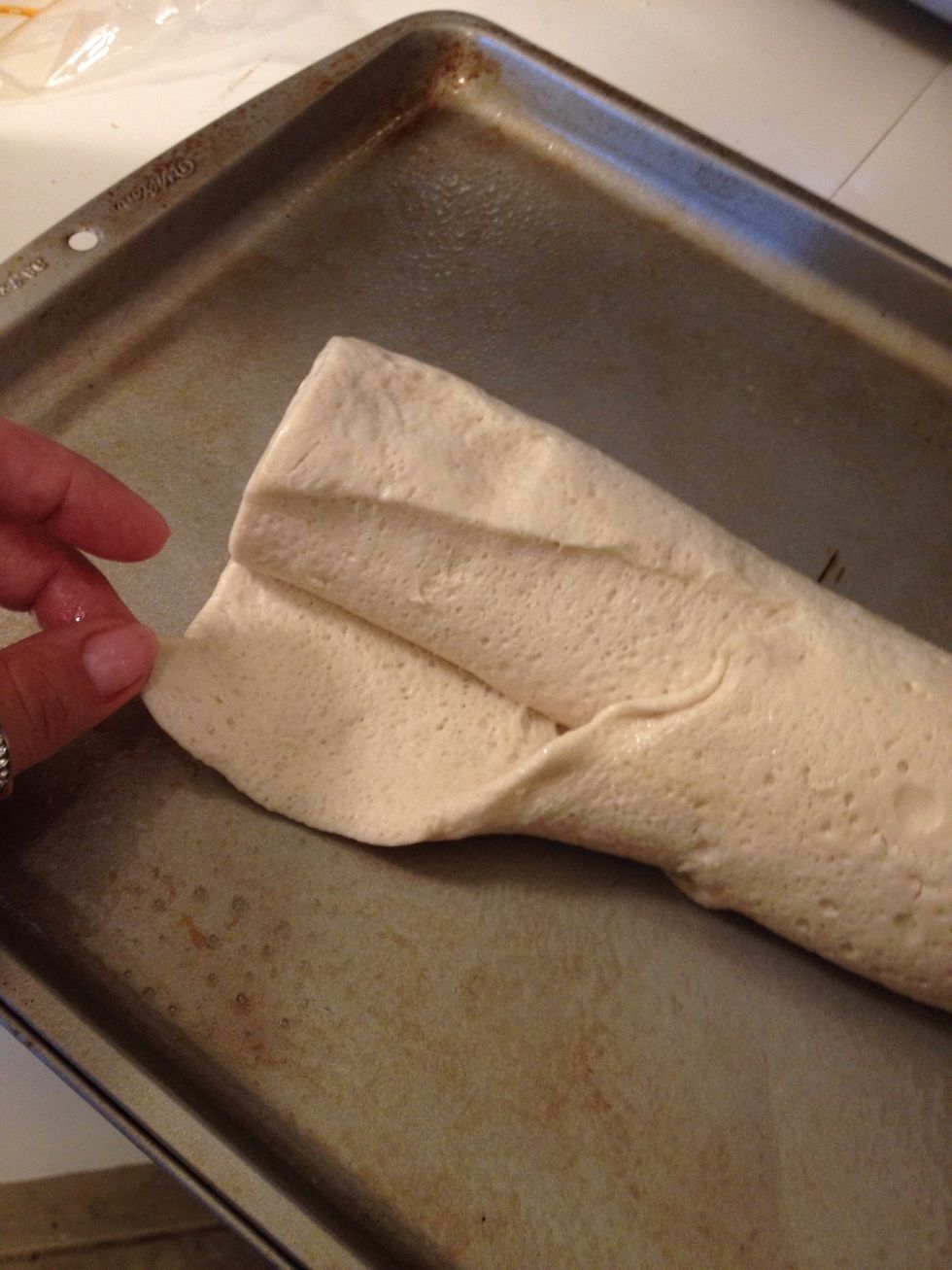 Unwrap dough from the corner ( best way I can do it)