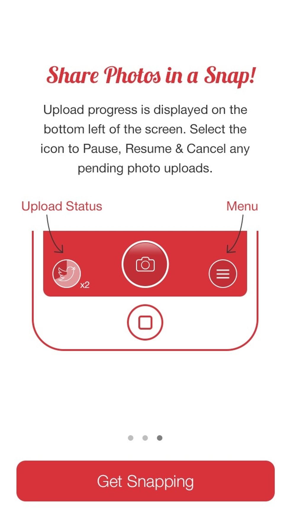 Upload progress is shown in the bottom-left circle.