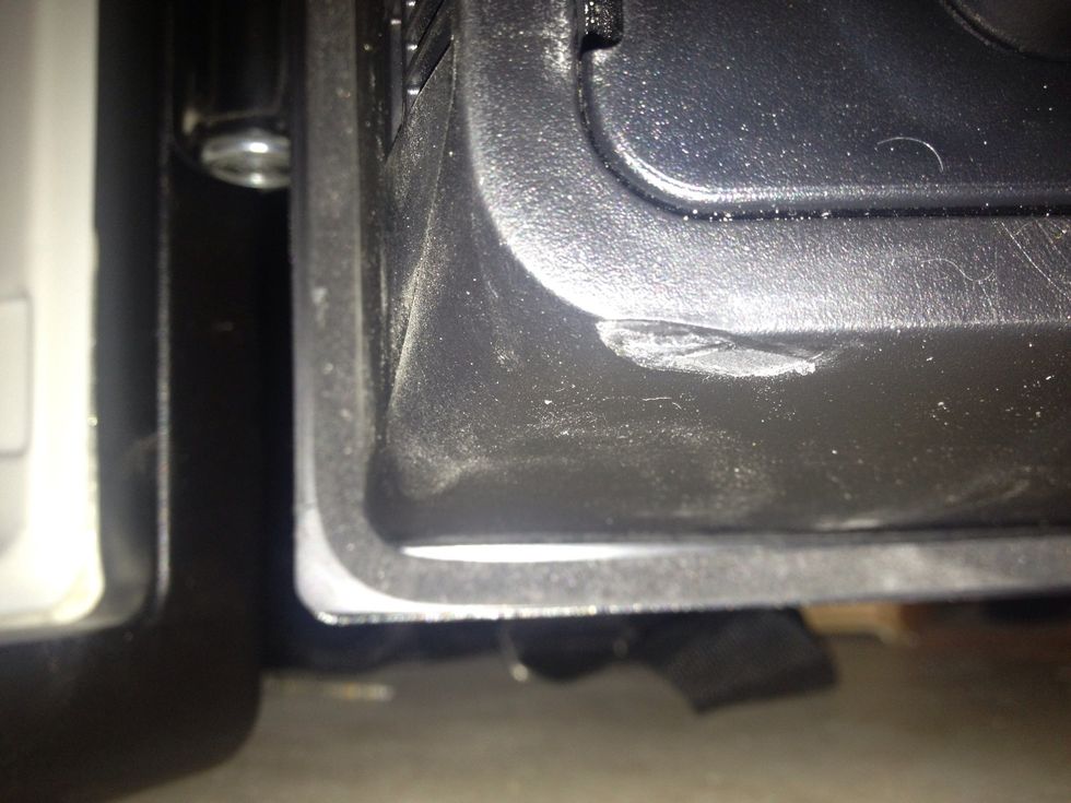 Upon further inspection, the plastic on the inside of the door, was hitting the bolt.  This is the mark it made on the door when I forced it closed