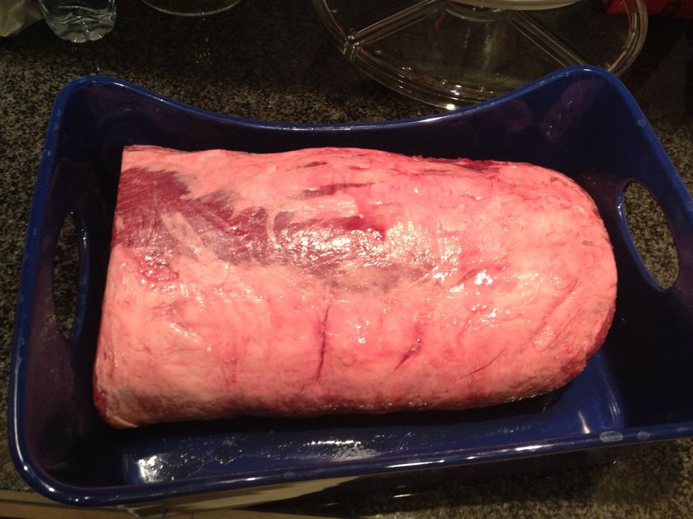 USDA prime rib. Not cheap, but insane marbling inside. I figure we do this once a year, better pull all the stops. Bought from Melis Meats in Ayios Athanasios (go Nikos!)