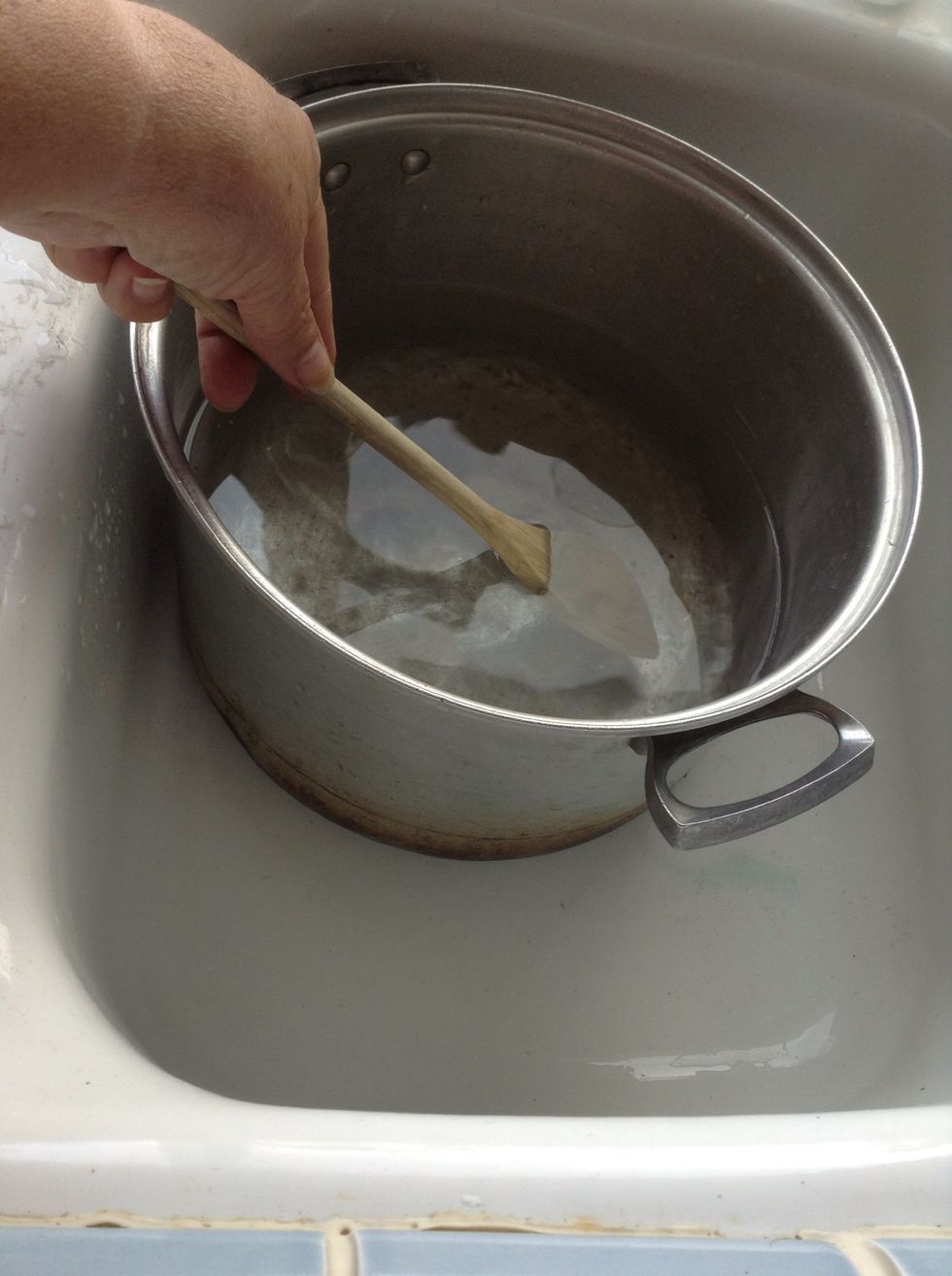 Use 1.5-2 cups kosher salt per gallon of water. Or 1 cup of table salt to 1 gallon of water. You want enough water to cover the chicken. Stir well to dissolve the salt.