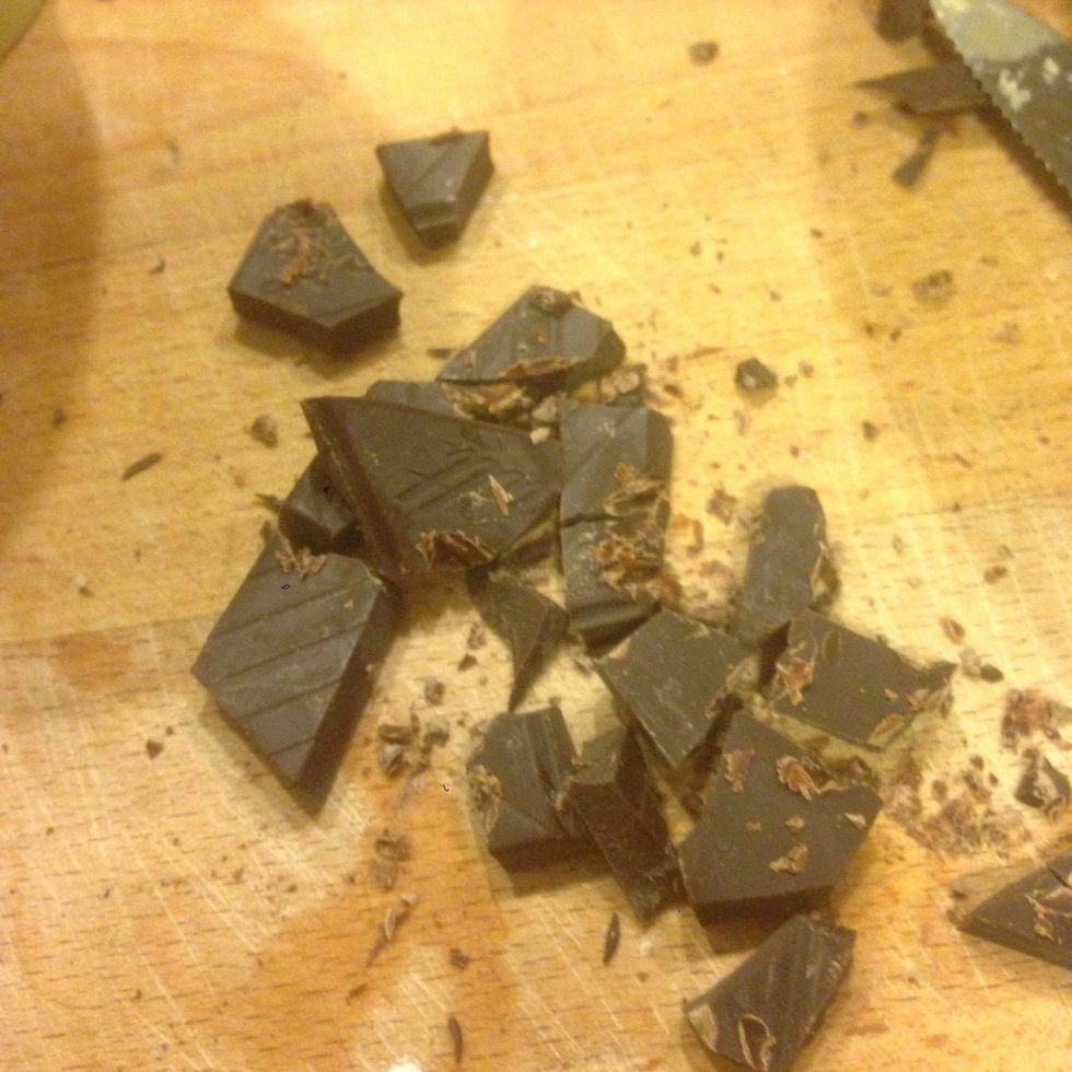 Use >65% dark chocolate and brake it in pieces