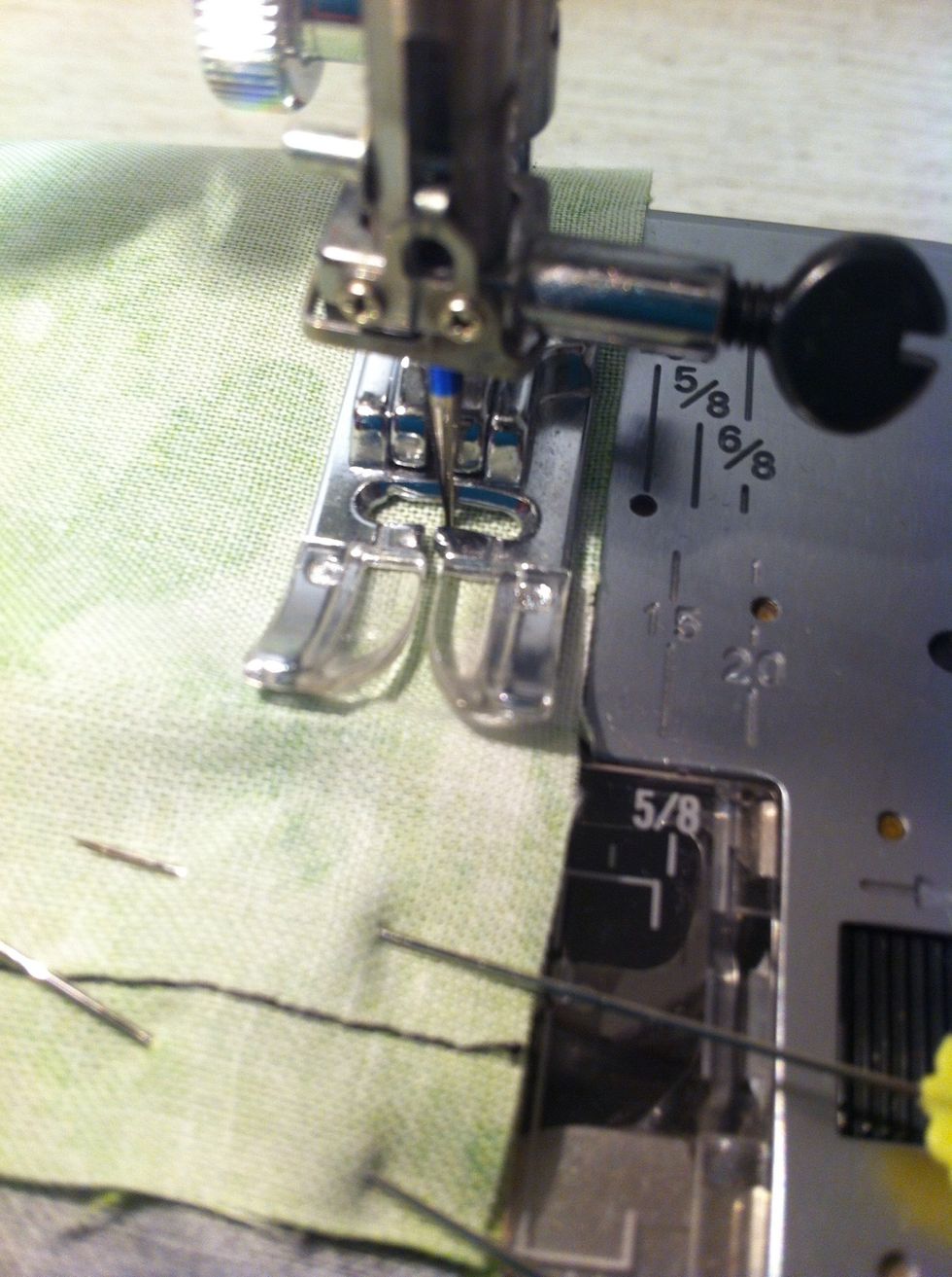 Use a 1/4" seam. Did you measure the distance from the needle to the edge of the fabric?