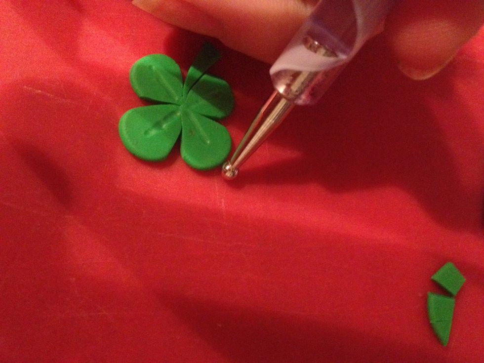 Use a bigger tool to indent the leaves