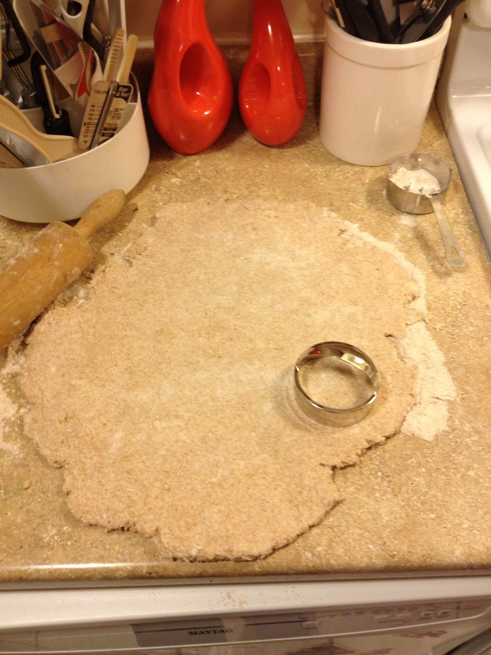 Use a biscuit cutter (or whatever) to cut the dough