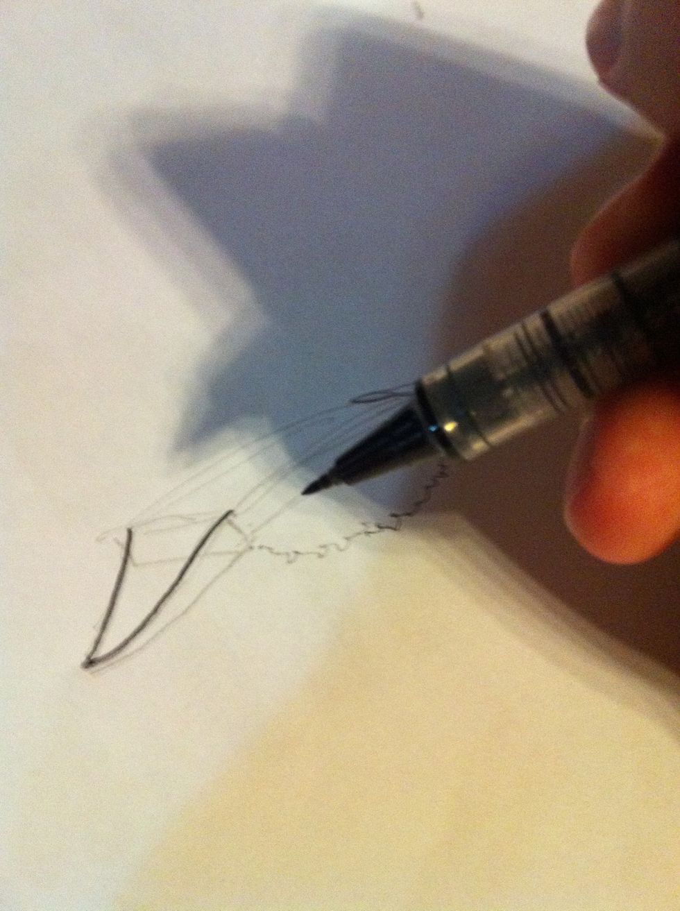 Use a black marker to repeat your lines