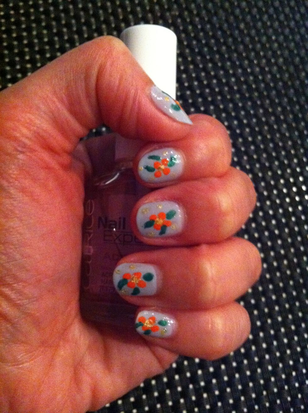 Use a blank top coat to finish.