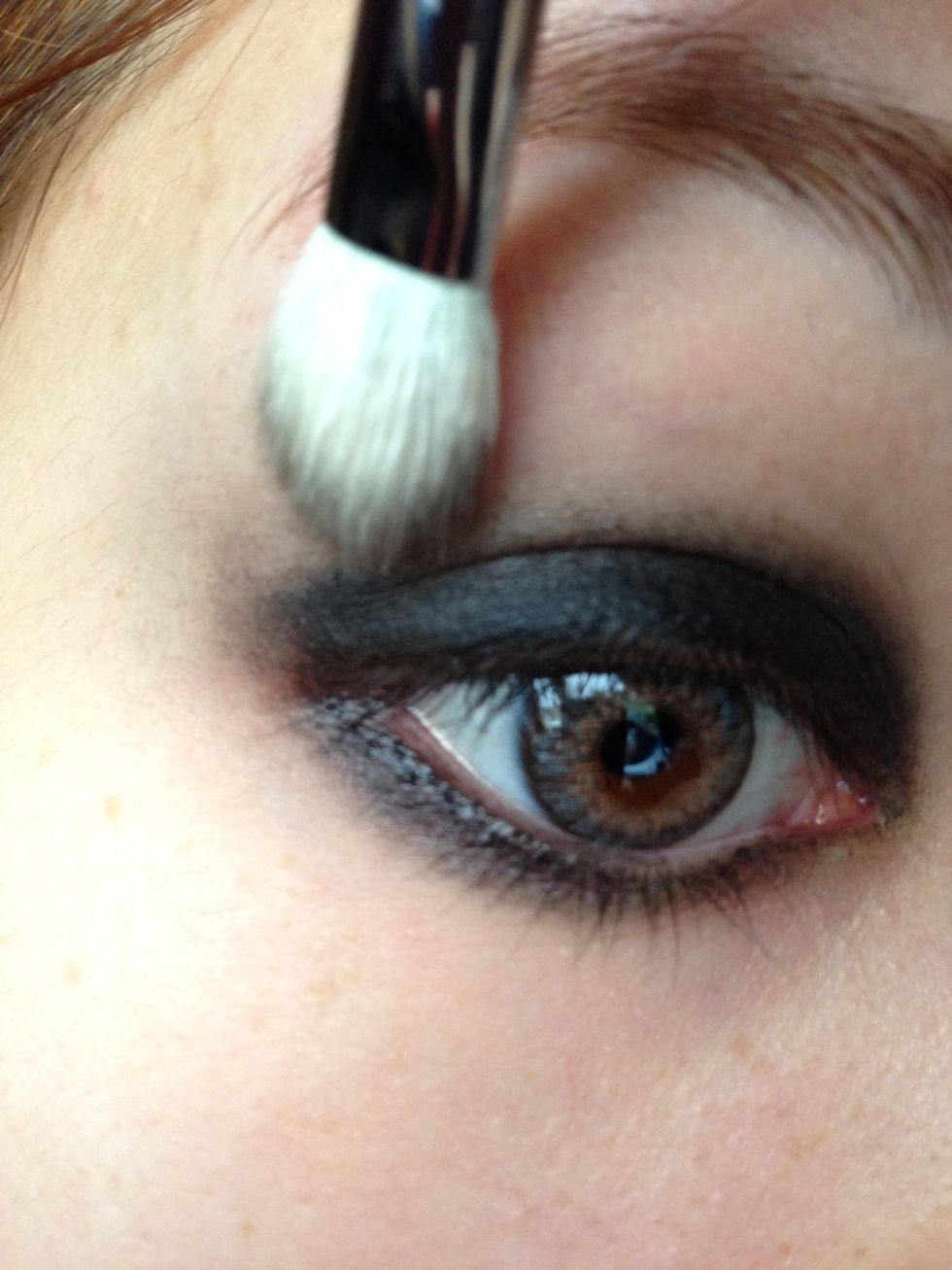 Use a blending brush to lightly blend the edges.