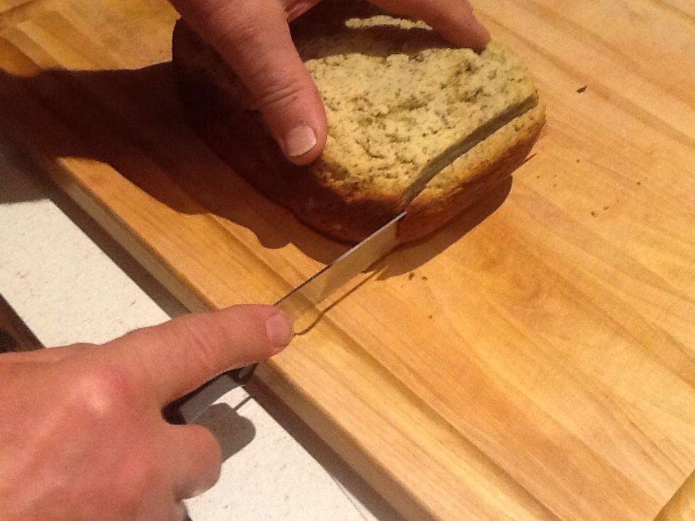 Use a bread knife.