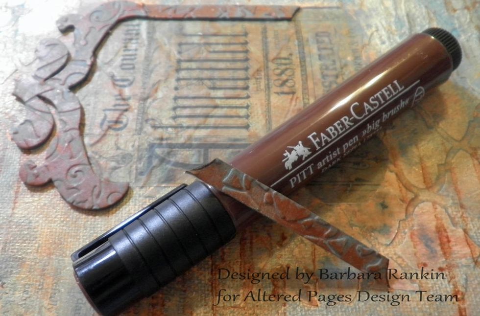 Use a brown pen to color the cut edges of the strips to disguise the join.