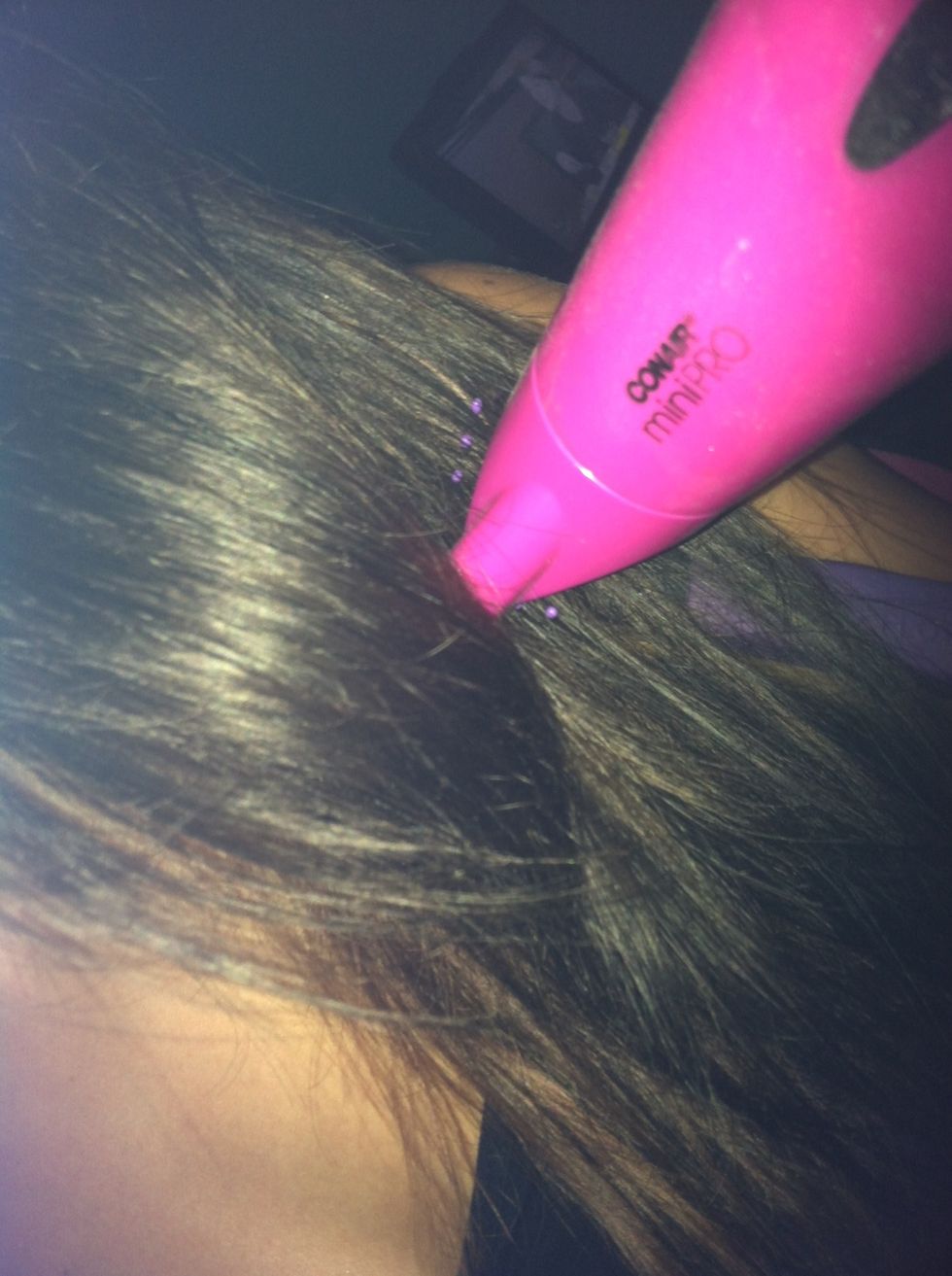 Use a brush to dry straight.