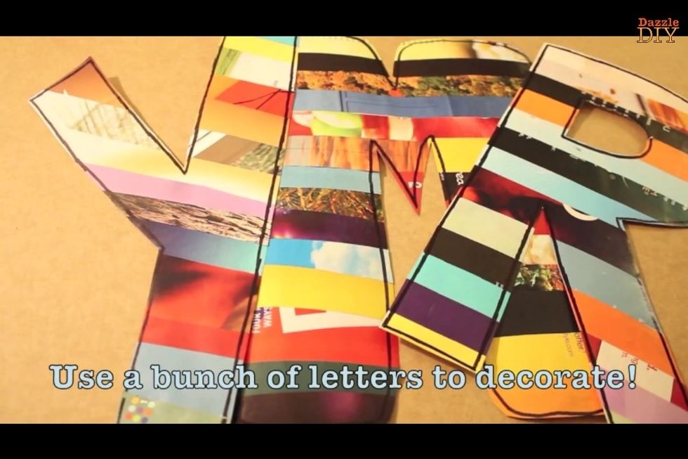 Use a bunch of letters to decorate