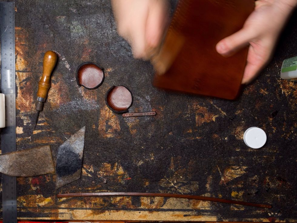 Use a burnisher to smoothen the edges.