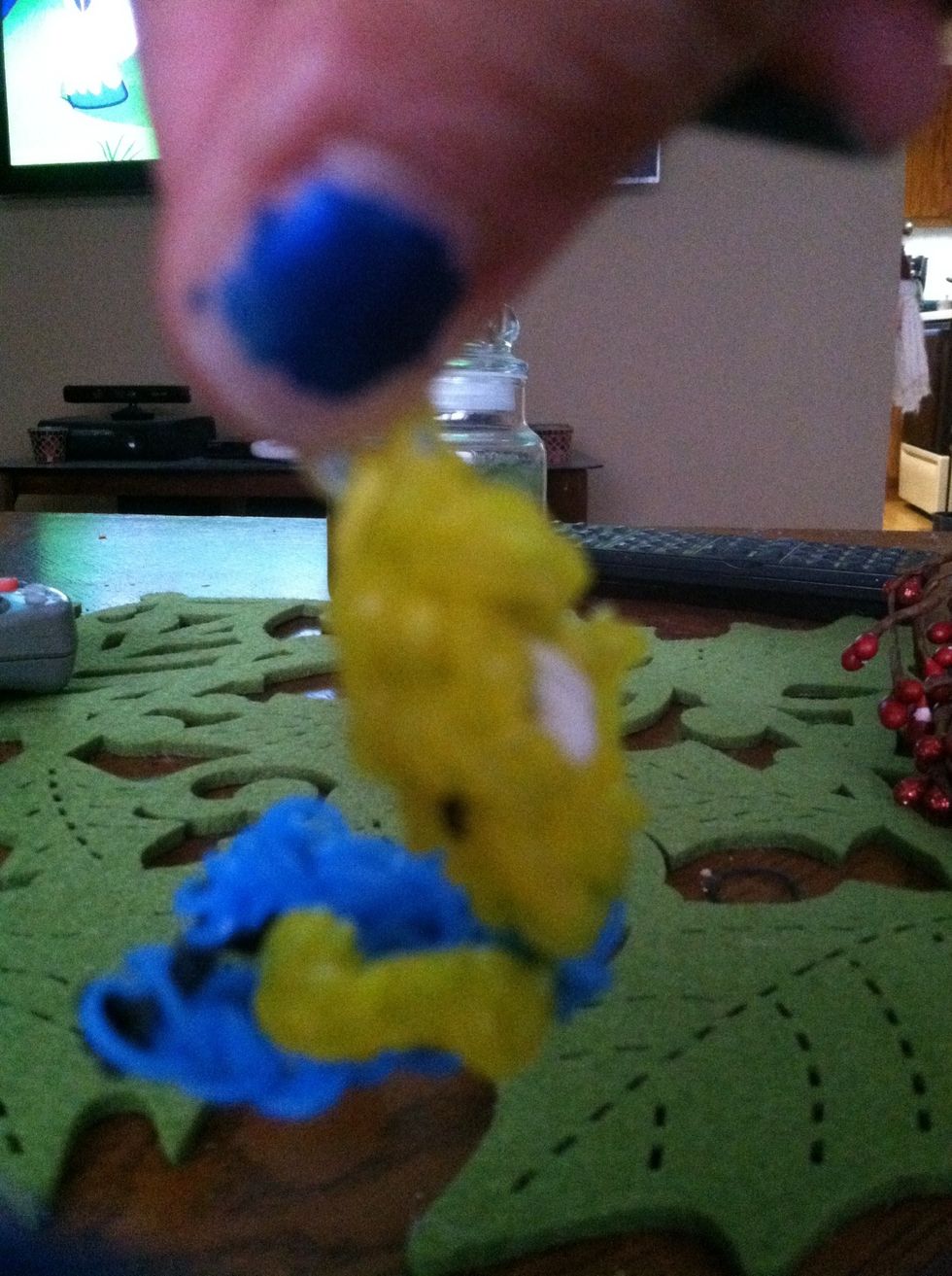 Use a c- clip to gather any loose bands together