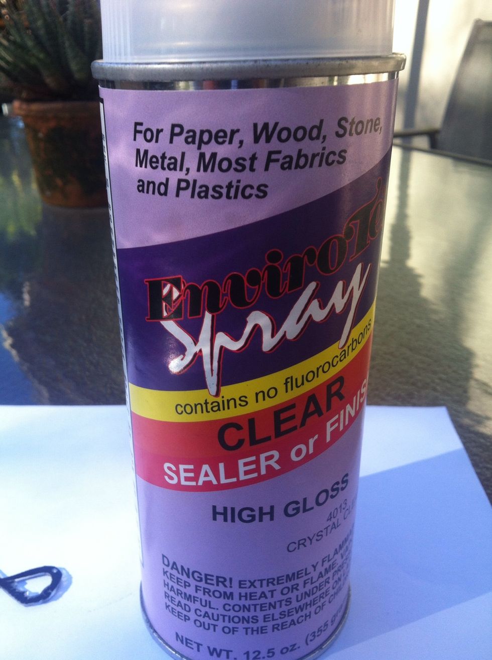 Use a clear sealer to lock the pencil colouring into place. Spray onto your charm for about 5 seconds (rough side up) and leave to dry.