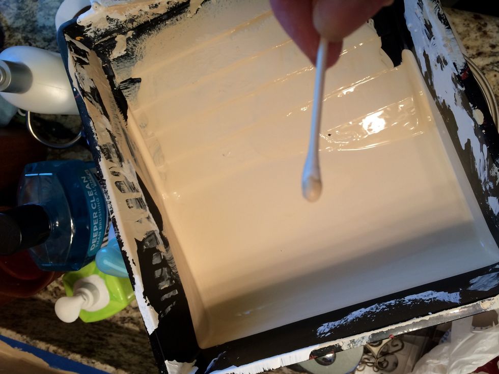 Use a cotton swab with a dab of paint!