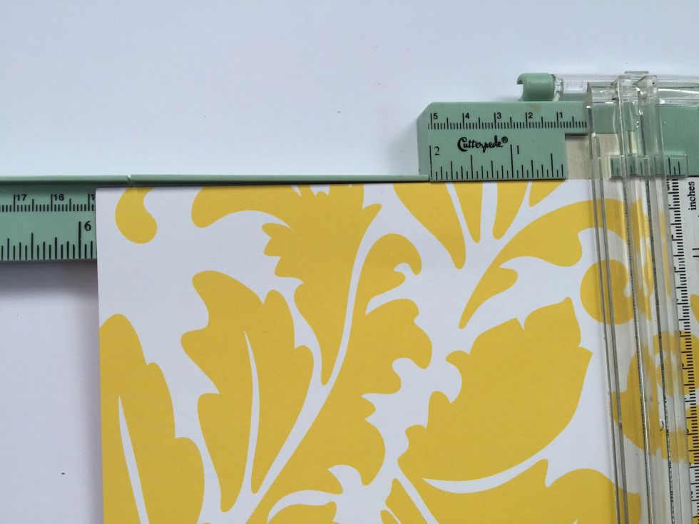 Use a desired, preferably double sided patterned paper and cut into 6" x 12"